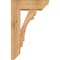 Ekena Millwork Olympic Slat Smooth Bracket w/ Offset Brace, Western Red Cedar, 5 1/2"W x 14"D x 22"H BKT0604X14X22OLY06SWR - alternate 4